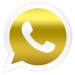 [citypng.com]hd golden gold official whatsapp wa watsup logo icon png 1000x1000